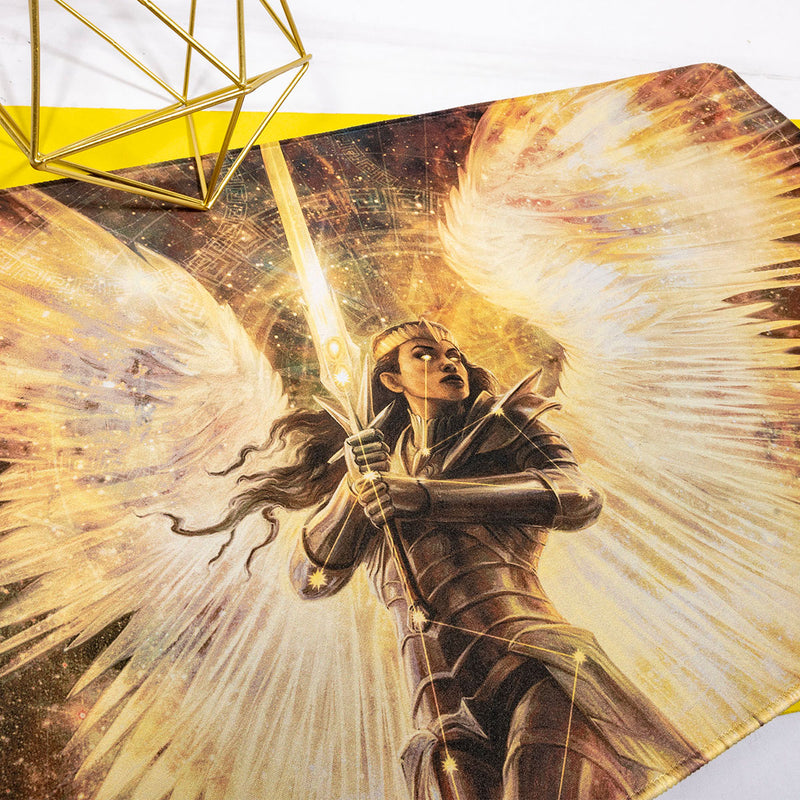 March of the Machine Aftermath Deification White Stitched Standard Gaming Playmat for Magic: The Gathering | Ultra PRO International