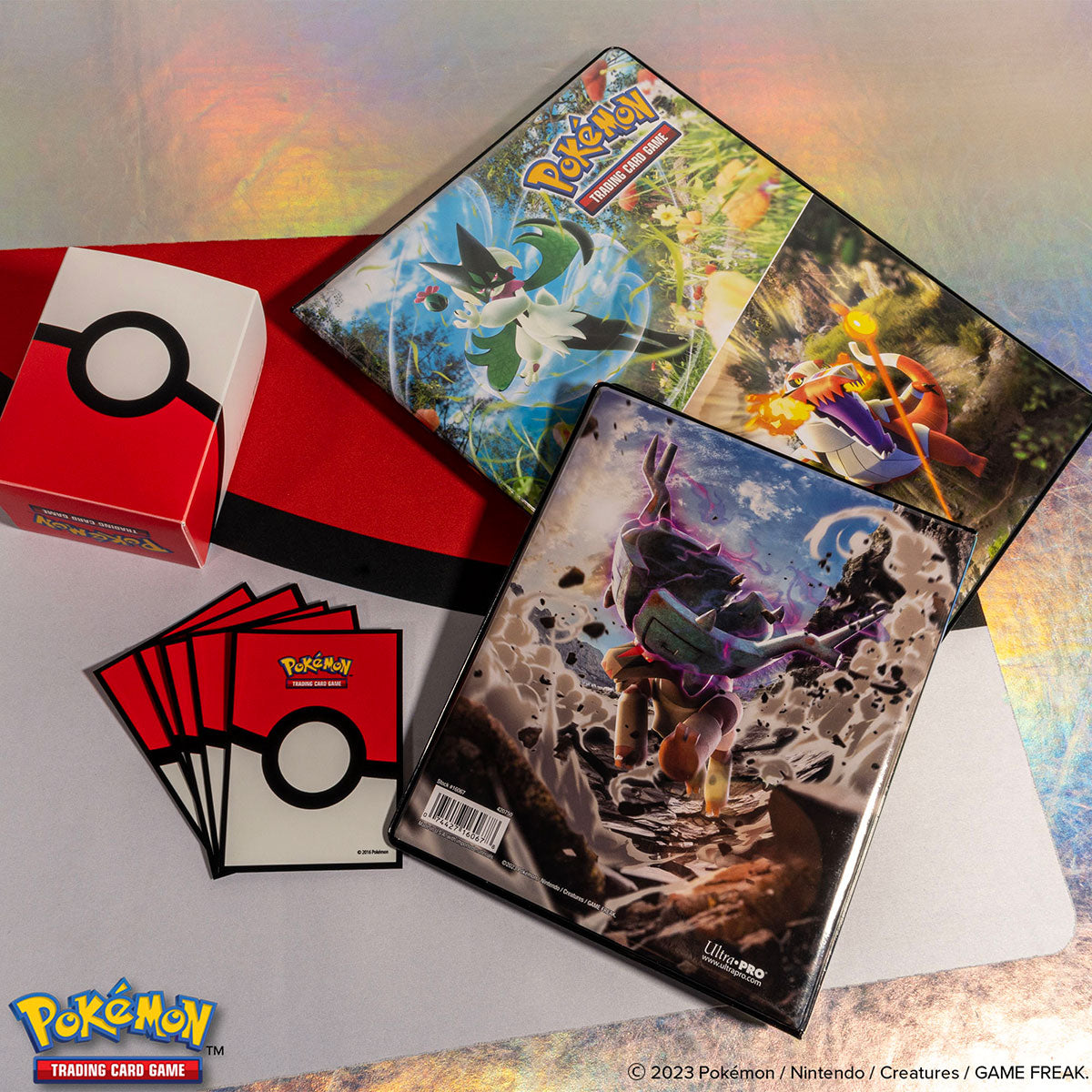 Scarlet and Violet Skeledirge, Meowscarada, and Quaquaval 9-Pocket Portfolio for Pokémon | Ultra PRO International