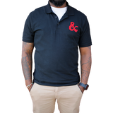 Dungeons & Dragons Embroidered Polo Shirt - Black with Red D&D Logo | Ultra PRO International