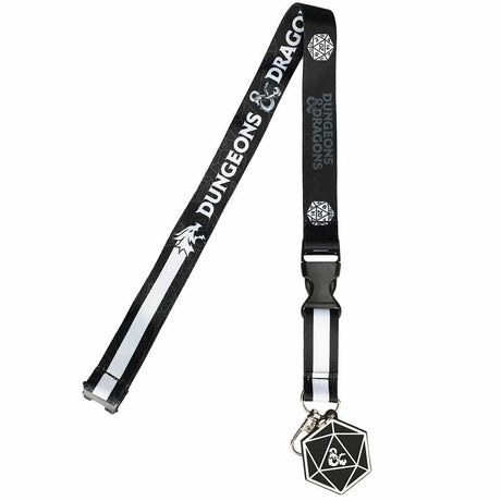 Dungeons & Dragons Black and White Lanyard