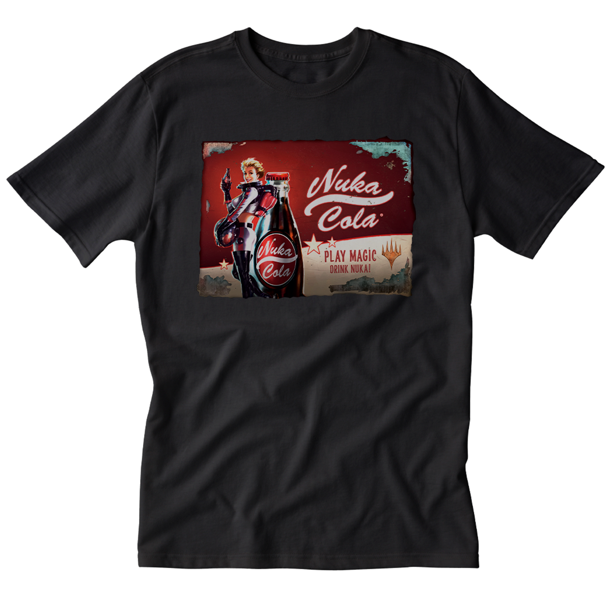 Magic: The Gathering Universes Beyond x Fallout Printed Graphic Tee - Nuka Cola | Ultra PRO International