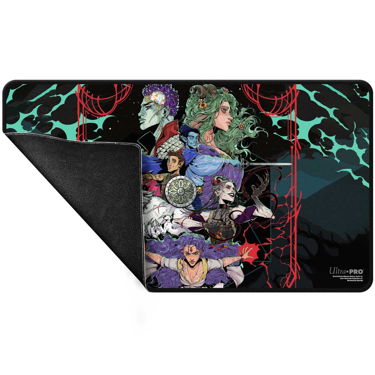 TERAMEE テラミー マット 未使用 シングル Grant E One’s Critical Role Black Stitched Edge Playmat - Bells Hells Live at