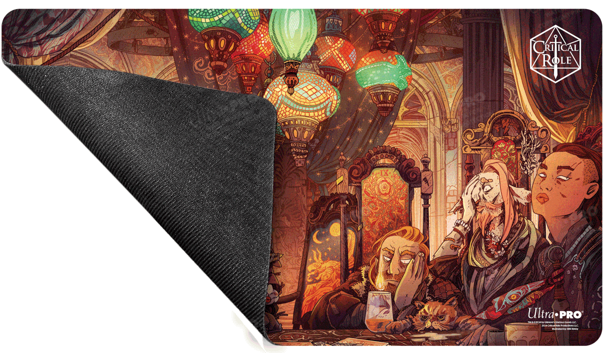 Critical Role PoD Stitched Edge Playmat - Toast to Mollymauk Back | Ultra PRO International