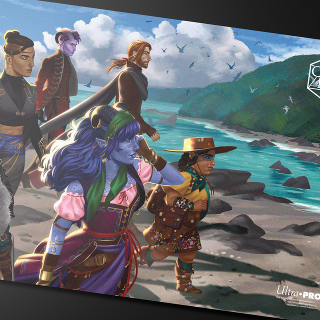 Critical Role PoD Stitched Edge Playmat - The Mighty Nein Reunited Art | Ultra PRO International