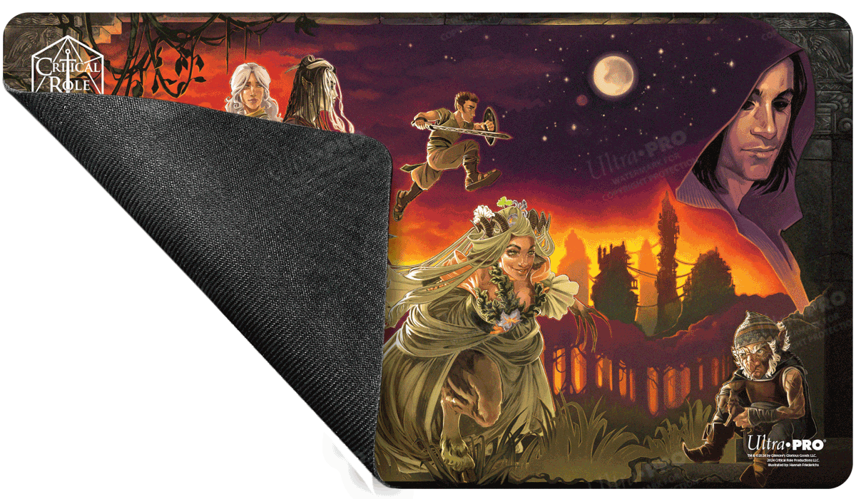 Critical Role PoD Stitched Edge Playmat - Pulp Poster Back | Ultra PRO International