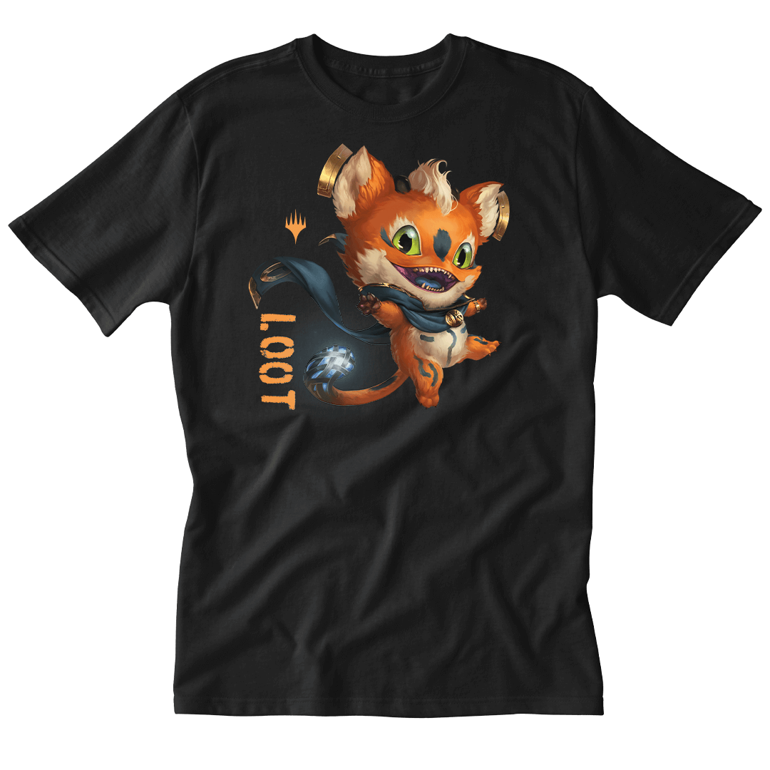 Foundations Loot Printed Graphic Tee in Black for Magic: The