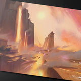 Edge of Eternities - Playmat - Sacred Foundry - Titus Lunter for Magic: The Gathering