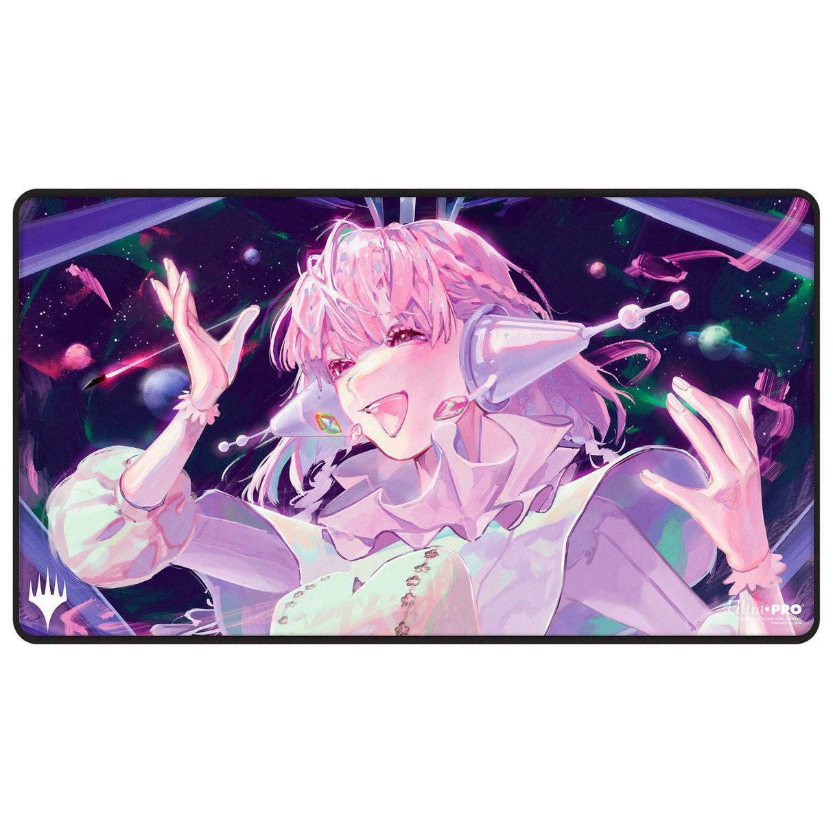 Edge of Eternities - Black Stitched Playmat - Starfield Maestros - nina - Front | Ultra PRO