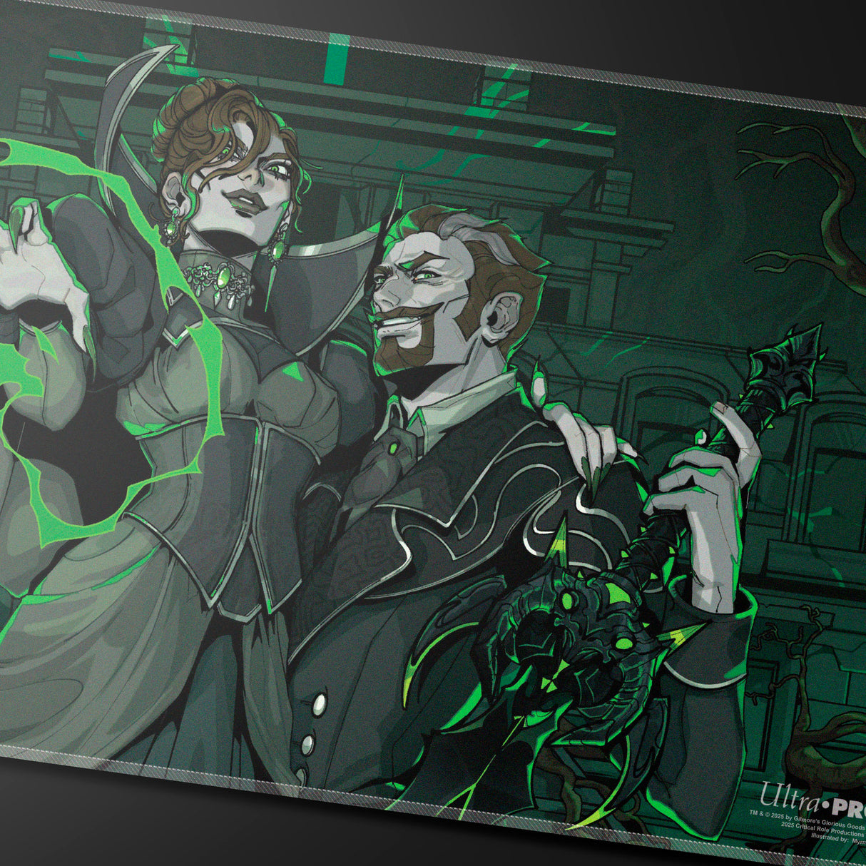 Critical Role Baddies - Briarwoods Stitched Playmat for Tabletop Gaming Closeup | Ultra PRO International