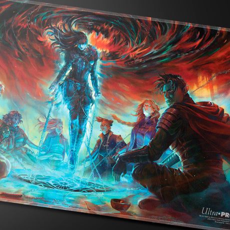 Critical Role Baddies - “Chained Oblivion” Stitched Playmat for Tabletop Gaming Closeup | Ultra PRO International