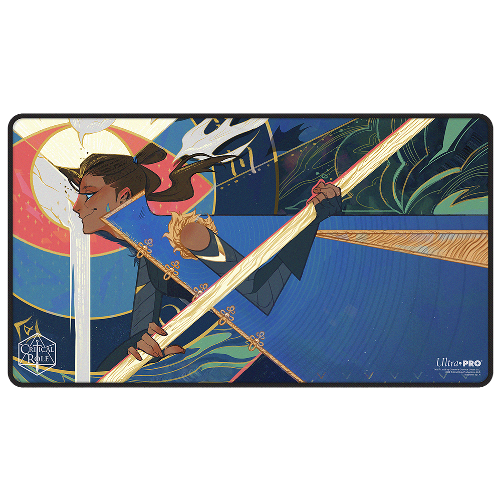 Critical Role Radiants: The Mighty Nein Beauregard Lionett Black-Stitched Playmat for Tabletop Gaming - Front | Ultra PRO