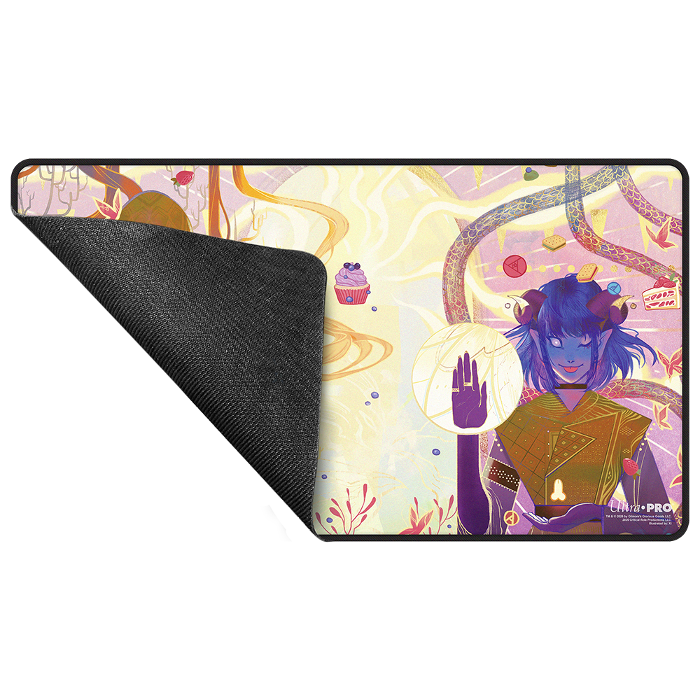 Critical Role Radiants: The Mighty Nein Jester Lavorre Black-Stitched Playmat for Tabletop Gaming - Rubber | Ultra PRO