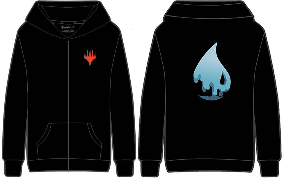 Blue Stylized Mana Symbol Light Weight Hoodie for Magic: The Gathering