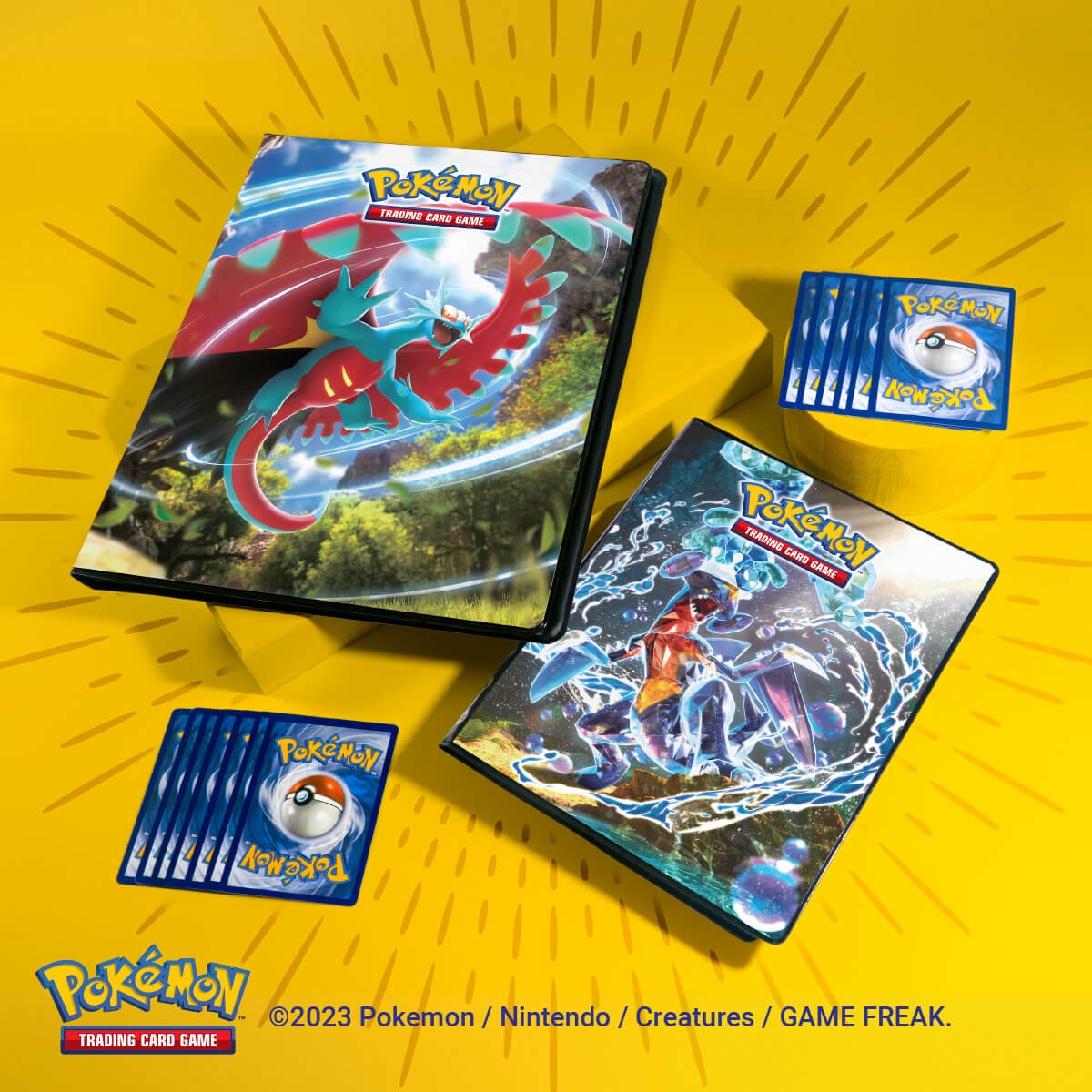 Scarlet and Violet Tera Type Garchomp and Armarouge 4-Pocket Portfolio for Pokémon | Ultra PRO International