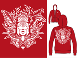 Two-Tone Red/White Custom Magic: The Gathering Hoodie