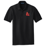 Dungeons & Dragons Embroidered Polo Shirt - Black with Red D&D Logo | Ultra PRO International