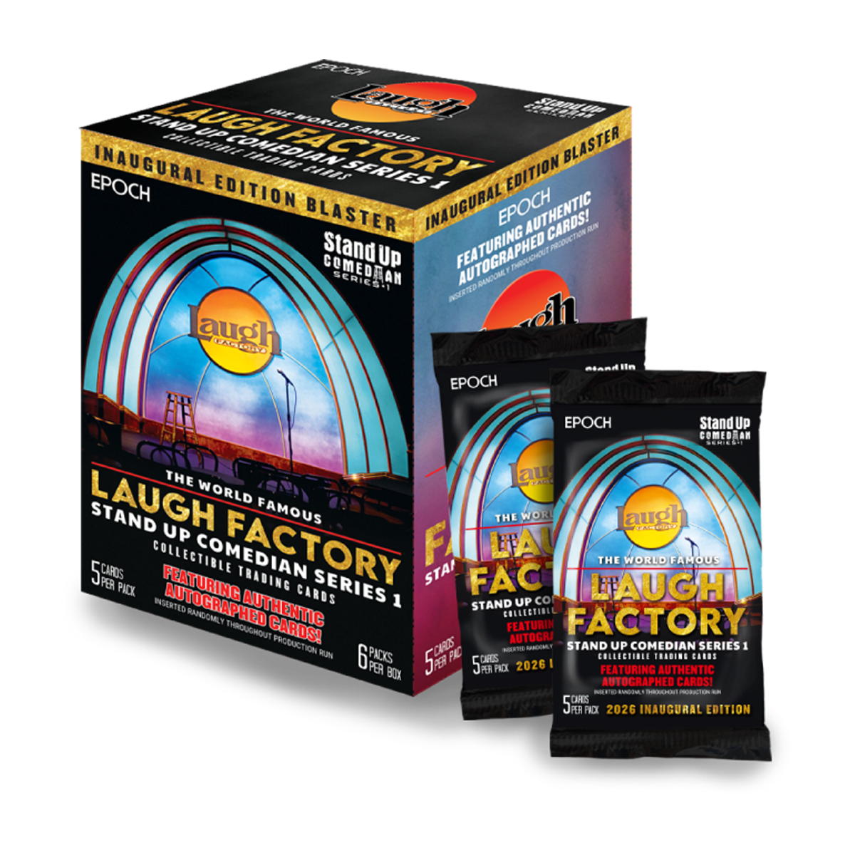 2026 Epoch Laugh Factory Stand Up Comedian Series 1 Blaster Box