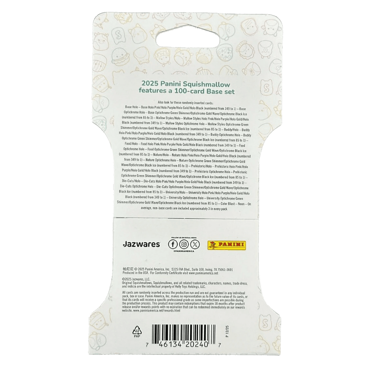 2025 Panini Squishmallows Booster Pack - Back | Ultra PRO