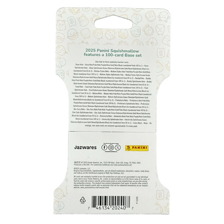 2025 Panini Squishmallows Booster Pack - Back | Ultra PRO
