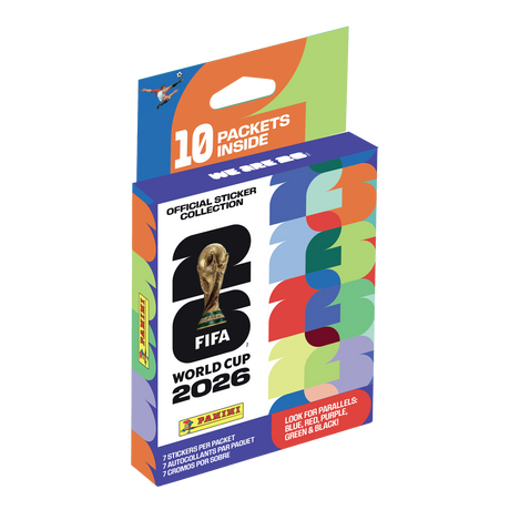 Panini 2026 FIFA World Cup Soccer 10ct Sticker Pack Hanger Box