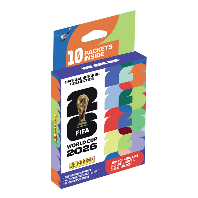 Panini 2026 FIFA World Cup Soccer 10ct Sticker Pack Hanger Box