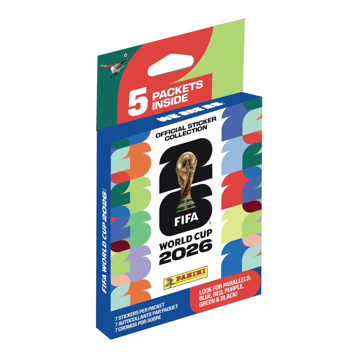 Panini 2026 FIFA World Cup Soccer 5ct Sticker Pack Hanger Box