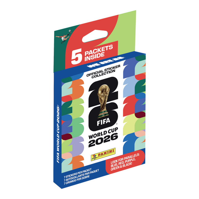 Panini 2026 FIFA World Cup Soccer 5ct Sticker Pack Hanger Box