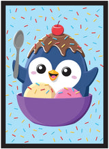 Ice Cream Penguin - Double-Matte White Core Sleeves