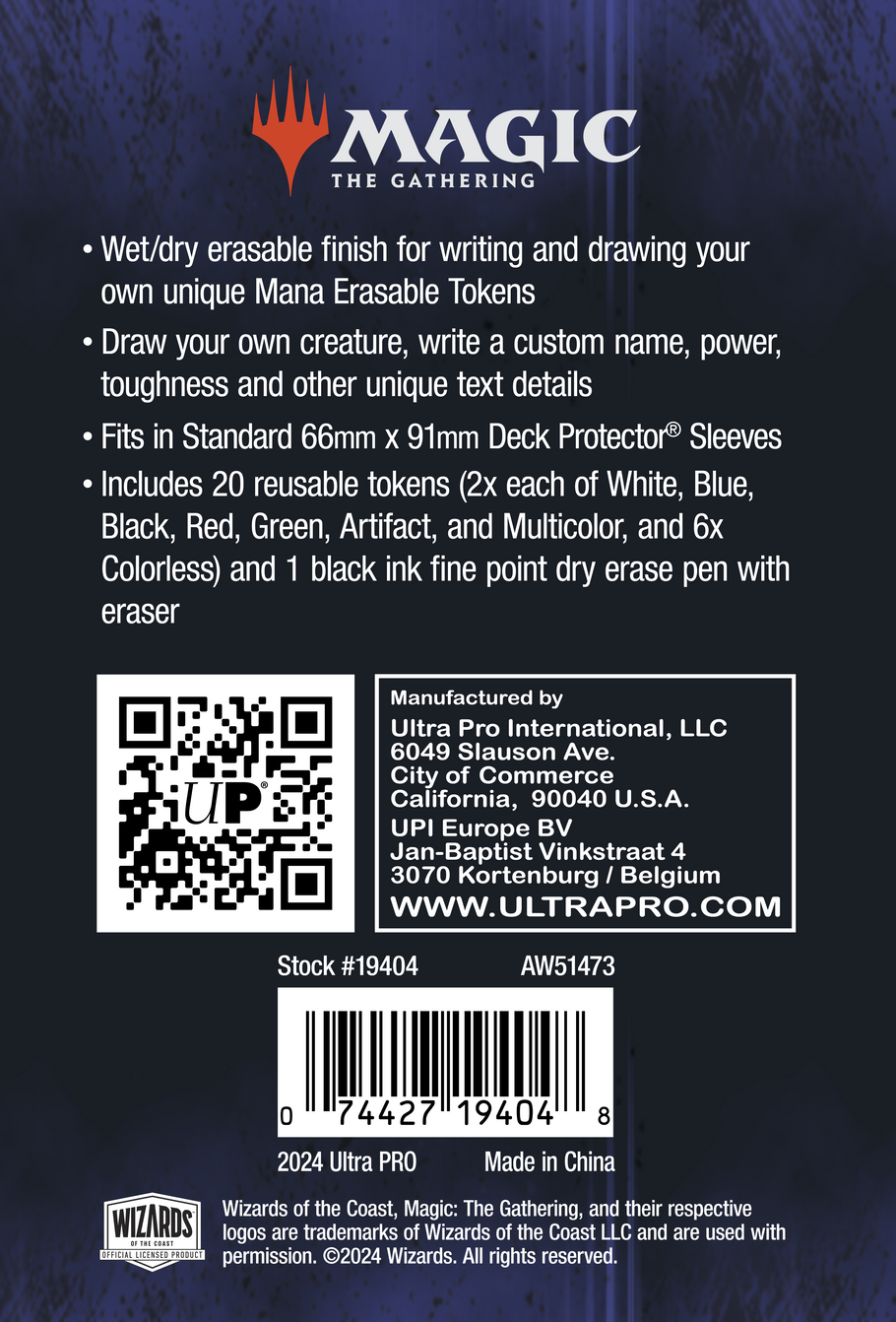 Magic Token Backs Erasable Tokens for Magic: The Gathering | Ultra PRO International