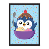 Ice Cream Penguin - Double-Matte White Core Sleeves