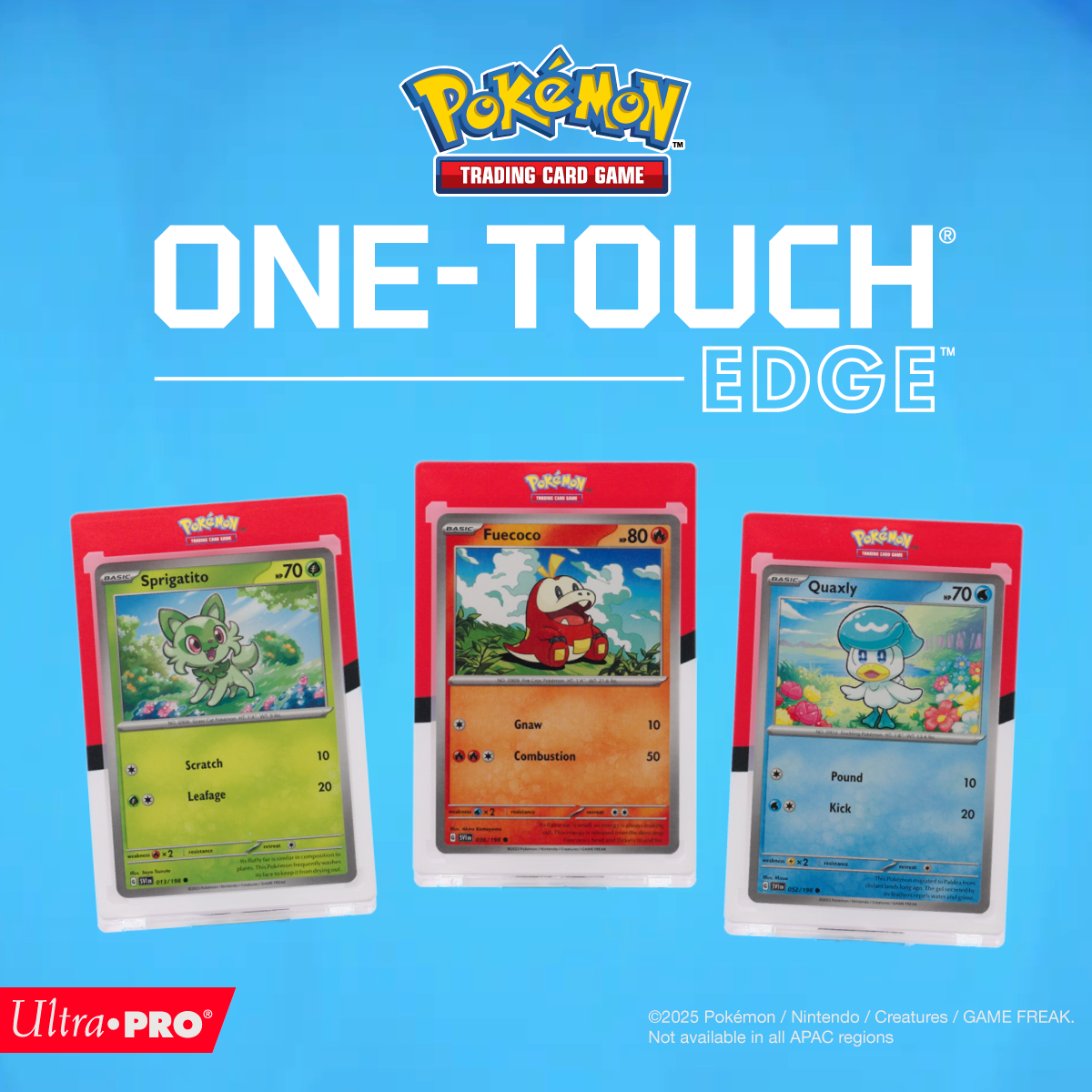 Red One Touch Card Single 35pt ONE-TOUCH® Edge - Poké Ball Printed Magnetic Card Holder f ...