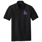 Dungeons & Dragons Embroidered Polo Shirt - Black with Purple D&D Logo | Ultra PRO International