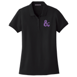 Dungeons & Dragons Embroidered Polo Shirt - Black with Purple D&D Logo | Ultra PRO International
