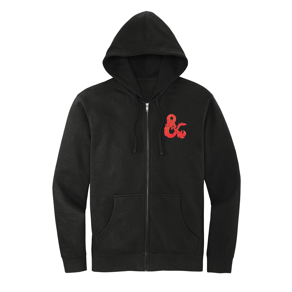 D&D Zip-Up Hoodie - Black with Red Logo | Ultra PRO International