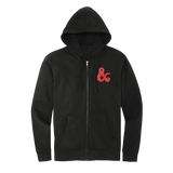 D&D Zip-Up Hoodie - Black with Red Logo | Ultra PRO International