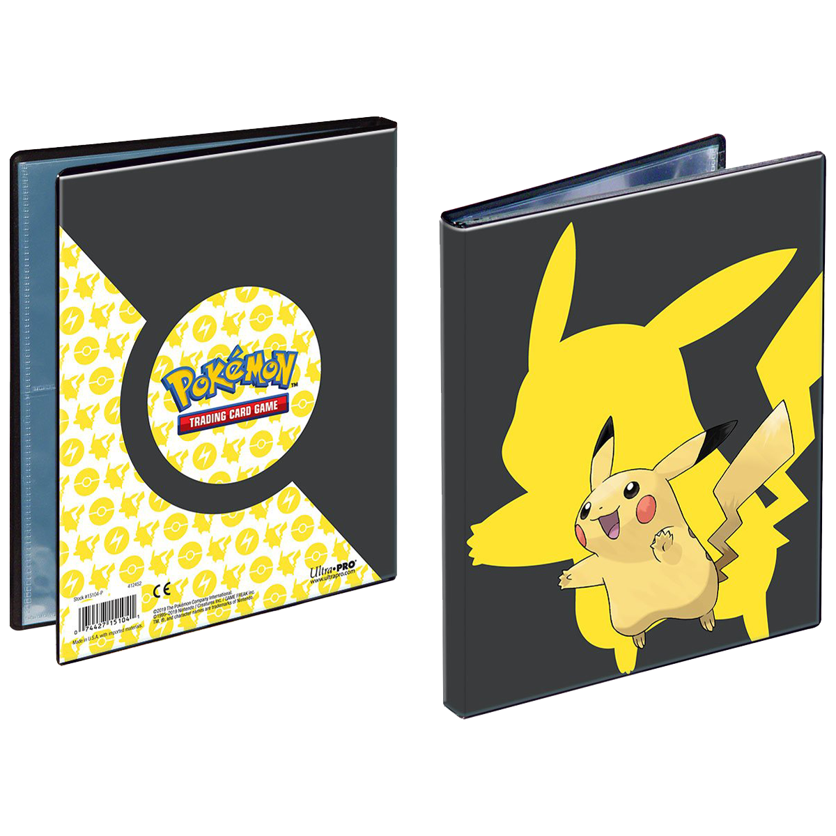 Pikachu 4-Pocket Portfolio for Pokmon | Ultra PRO International Pikachu 4-Pocket Portfolio for Pokmon | Ultra PRO International