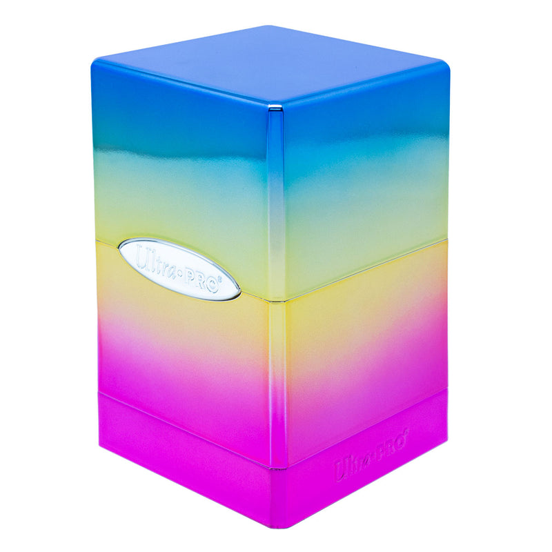 Rainbow Satin Tower Deck Box | Ultra PRO International
