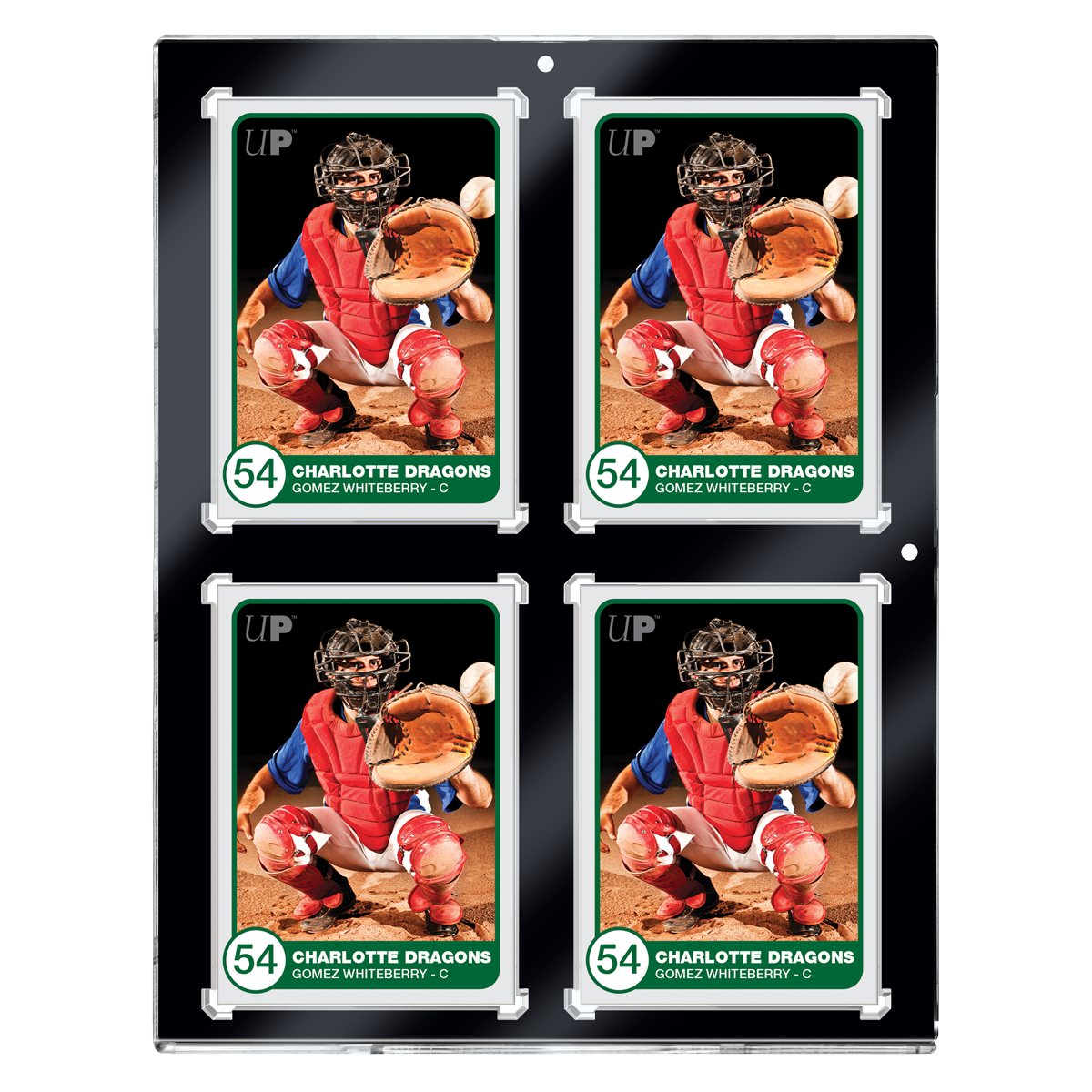 130PT 4-Card Black Border UV ONE-TOUCH Magnetic Holder | Ultra PRO International Zoom