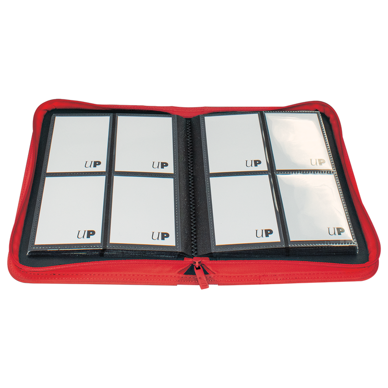 Ultra PRO Vivid 4-Pocket Zippered PRO-Binder Rouge - Classeur Cartes Jusqu'à 160 Cartes