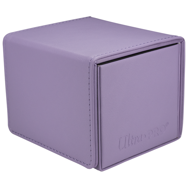 Vivid ALCOVE® Edge DECK BOX® - Purple - Angle | Ultra PRO