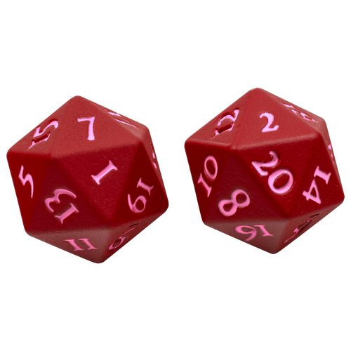 Vivid Heavy Metal Dice, Red