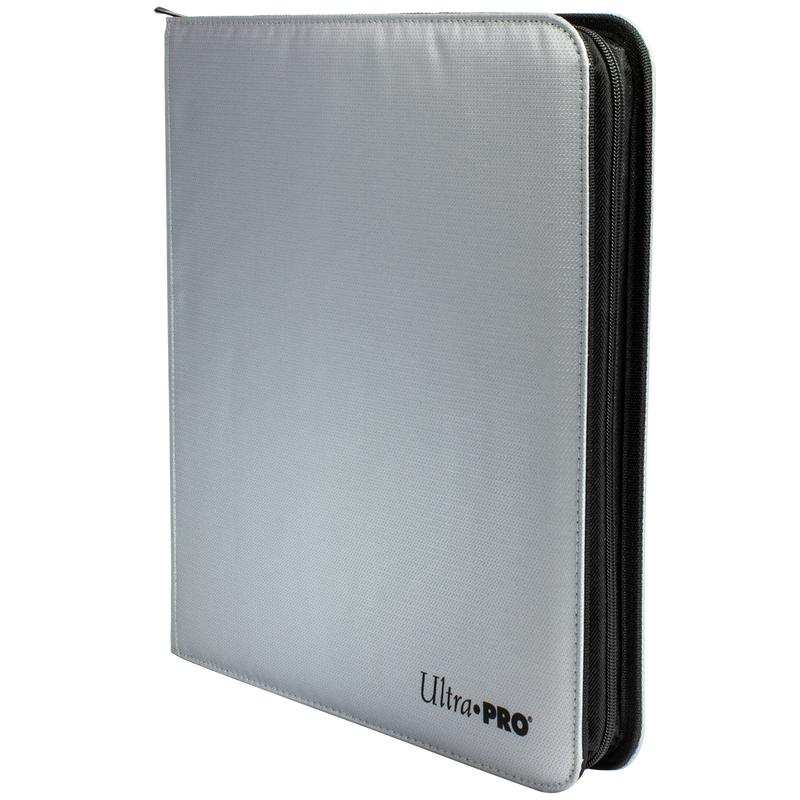 Ultra PRO 12-Pocket Zippered PRO-Binder: Silver made with Fire 