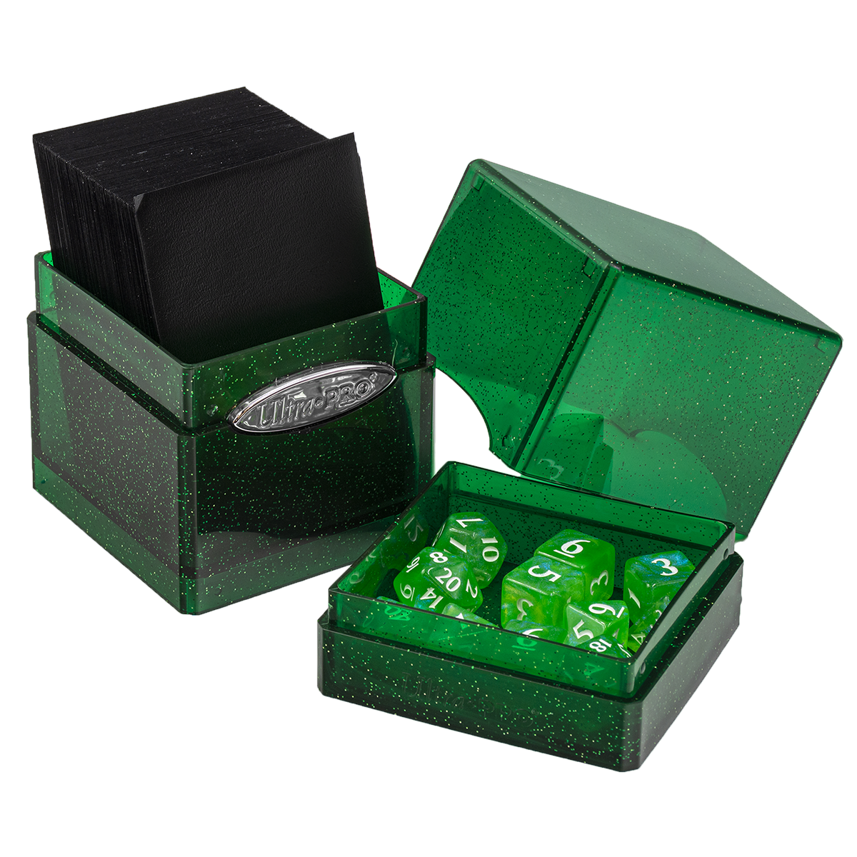 Glitter Satin Tower Deck Box - Green - Image 28 | Ultra PRO Zoom