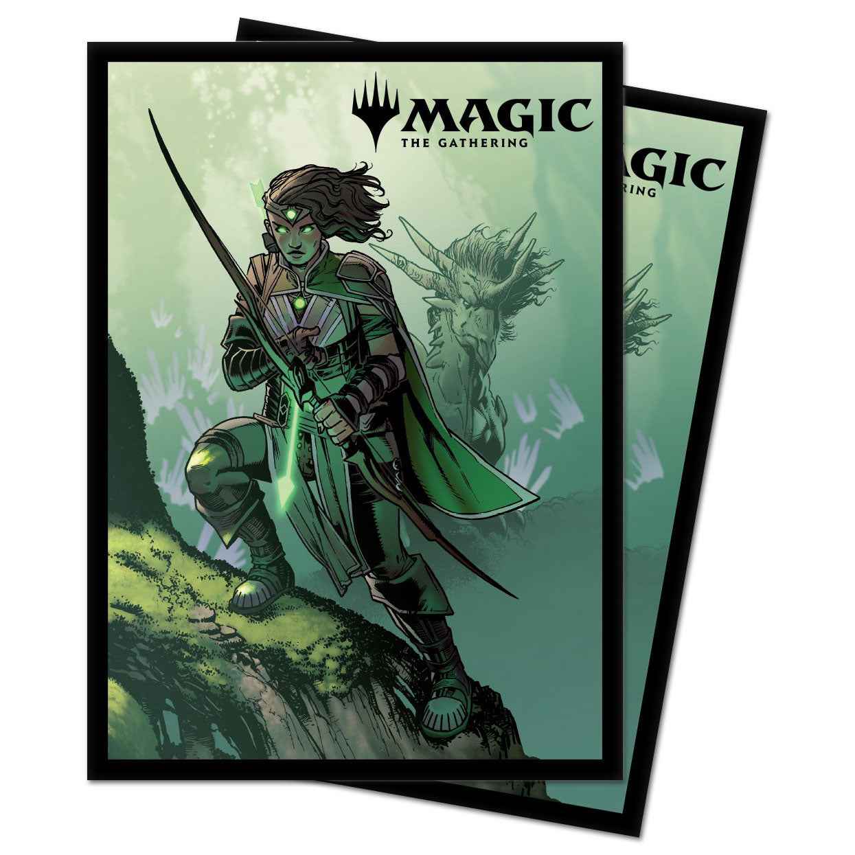 ikoria card sleeves Ikoria: Lair of Behemoths Vivien, Monster's Advocate Alt Art Deck Protector for Magic: The Gathering ensuring your collectible cards Printing_Normal YuGiOh Master Duel Rank Unit:Pack (100 sleeves)