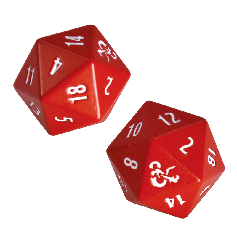 Heavy Metal Red and White D20 Dice Set (2ct) for Dungeons & Dragons