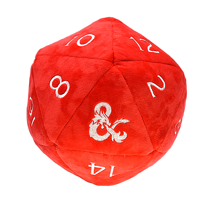 Jumbo Red and White D20 Novelty Dice Plush for Dungeons & Dragons | Ultra PRO International