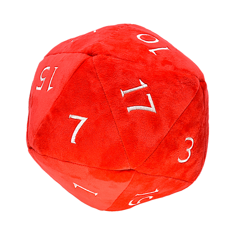 Jumbo Red and White D20 Novelty Dice Plush for Dungeons & Dragons | Ultra PRO International