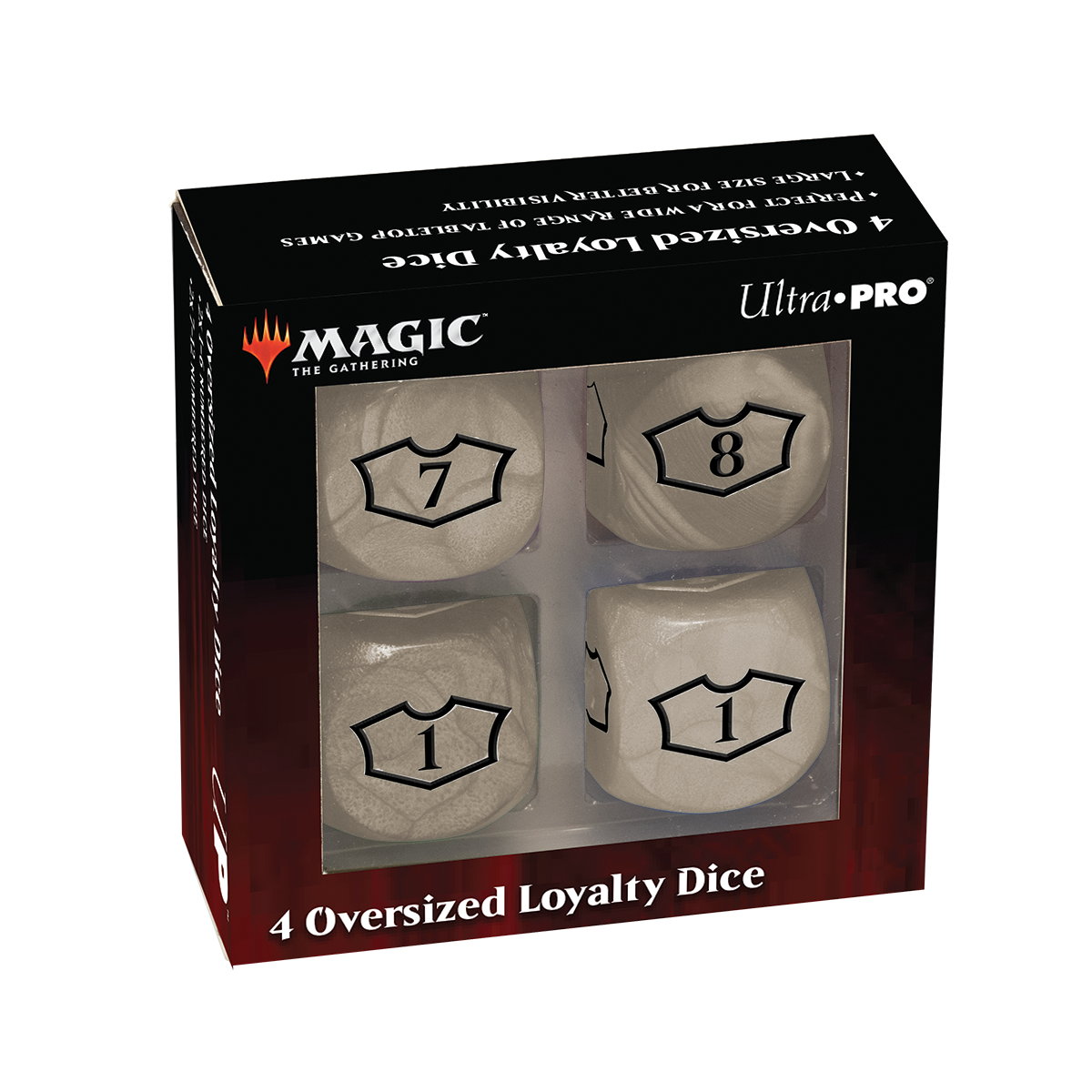 Deluxe D6 Loyalty Dice Set (4ct) with 7-12 for Magic: The