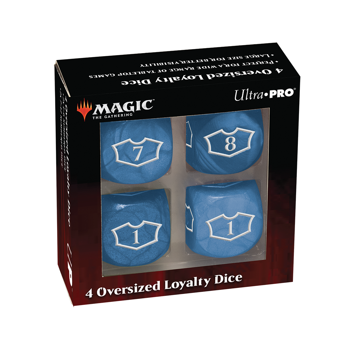 Deluxe D6 Loyalty Dice Set (4ct) with 7-12 for Magic: The