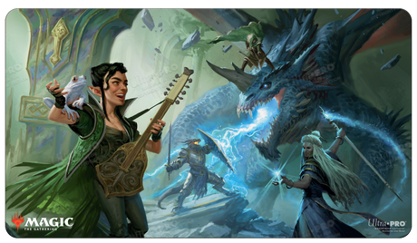Adventures in the Forgotten Realms The Party Fighting Blue Dragon Standard Gaming Playmat for Magic: The Gathering | Ultra PRO International